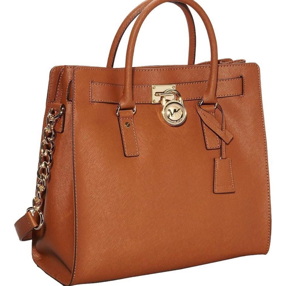 Michael Kors Hamilton Bag Tote Large Cognac